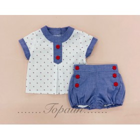 De 3 a 9m conjunto blue red