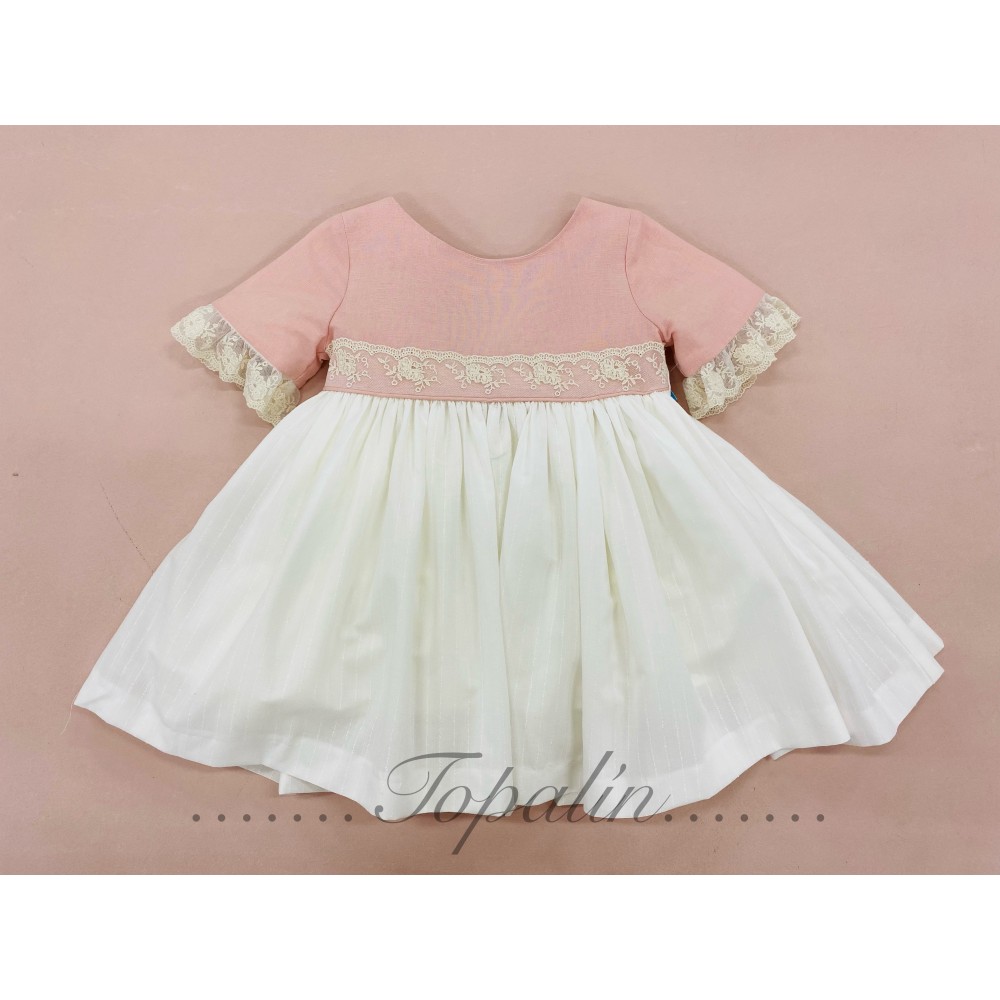 De 2 a 4 añosvestido  Bridgerton rosa