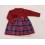De 1 a 24m vestido cuerpo punto lana Escocés