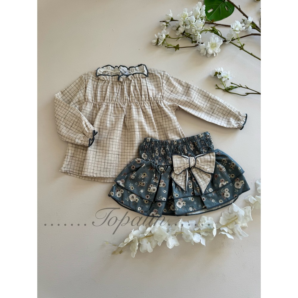 De 3 a 6 años conjunto blusa + faldita Duero