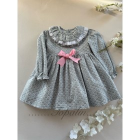 De 2 a 8 años vestido hojitas