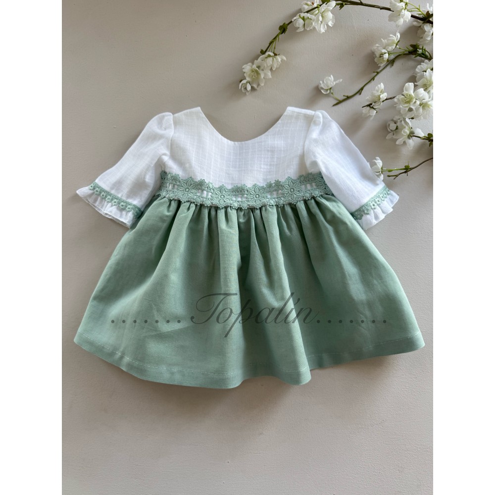 De 6 a 36m vestido Baby-Ferr Padua verde