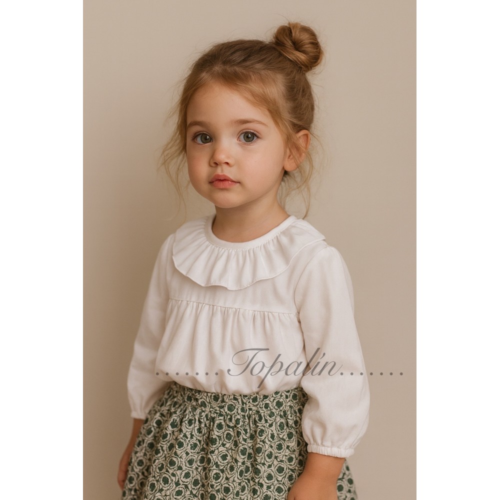 De 2 a 12 años conjunto falda con blusa Camelia  Baby Ferr