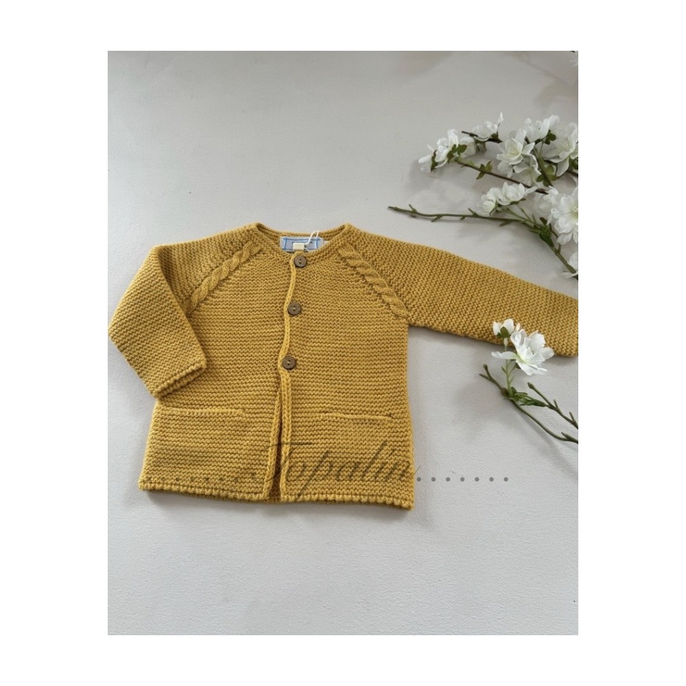 De 3 a 48m rebeca Deseada trenzas botones madera Martina punto invierno