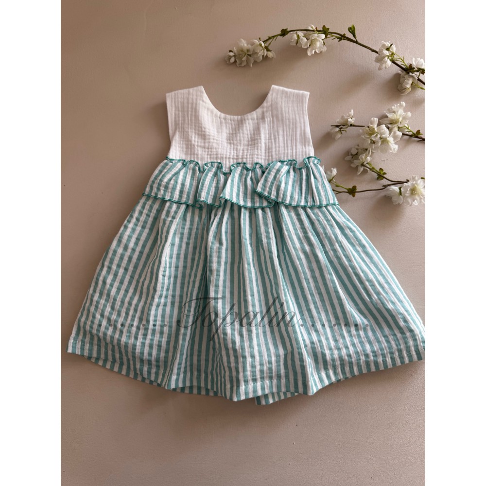 De 3 a 8 años vestido Segovia verde Baby Ferr