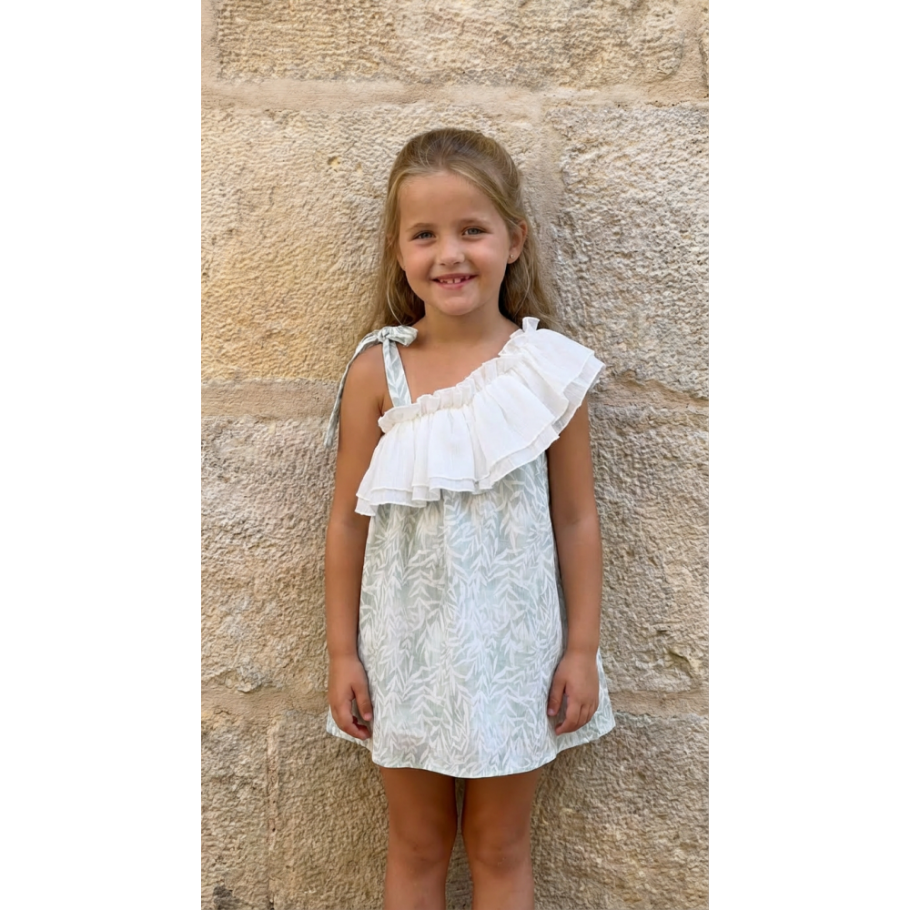 de 3 a 6años vestido asimétrico Varanasi Calamaro