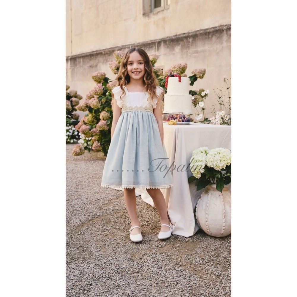 De 1 a 8 años vestido evento Lilus Hielo Frozen