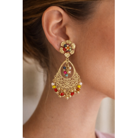 Pendiente Mujer flor