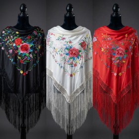 Mantón Bordado Mujer