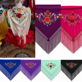 Mantón Bordado colores Duende