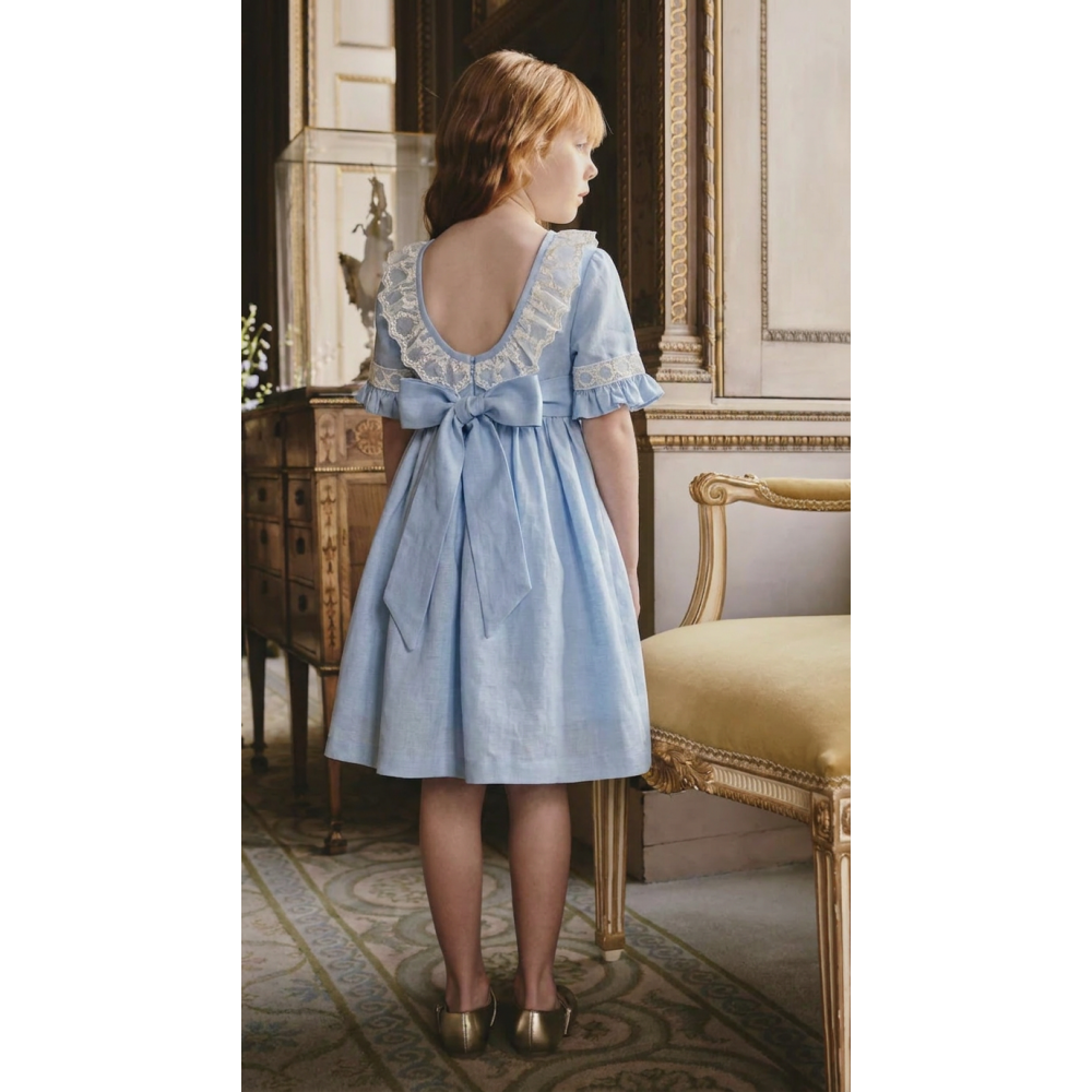 De 2 a 4 años vestido ceremonia m/c Condesa azul