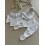 De 00 a 3m conjunto punto polaina lana Baby blanco