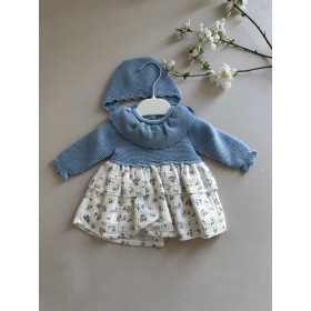 De 0 y 9m vestido con...