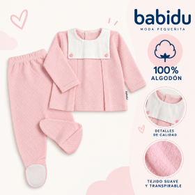 De 3 y 6 mudita rosa babero...